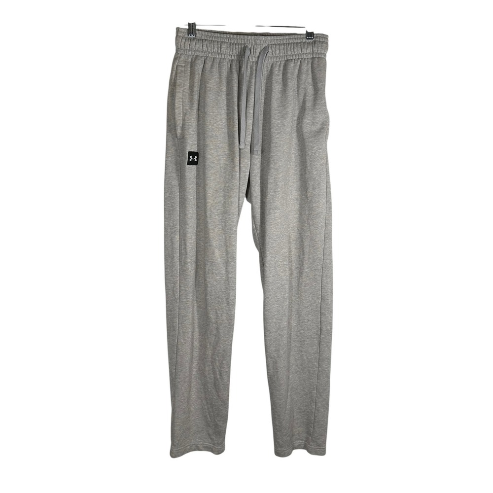 Under‎ Armour ColdGear Mens Small Gray Loose Fit Fleece Sweatpants Straight Leg